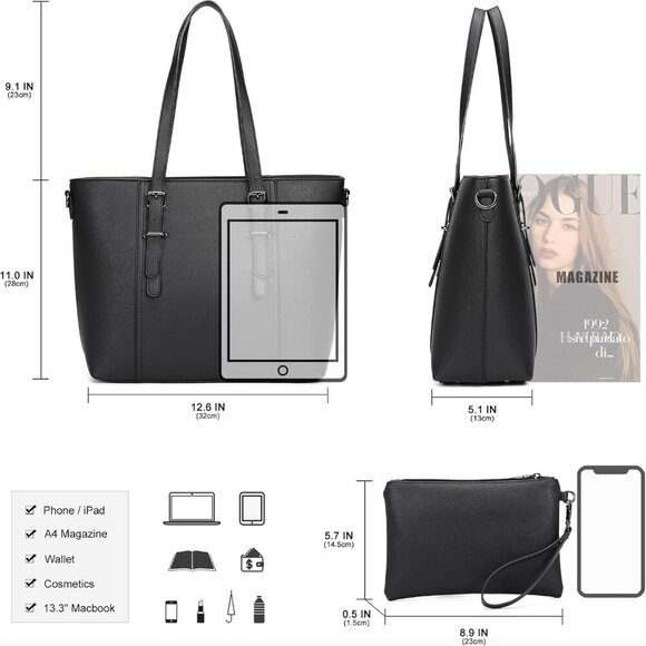 Women Purses and Handbags Tote Shoulder Bag Top Handle Satchel Bags for Ladies - Picture 4 of 7